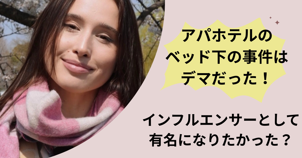 アパホテルのベッド下デマ　インフルエンサー